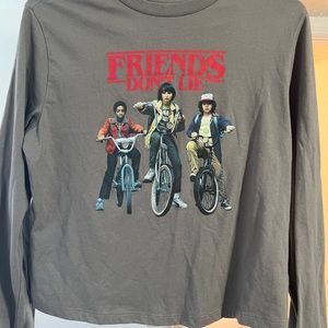 NWOT Stranger Things Crop long sleeve